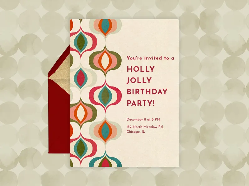 Esquivel's Ornaments Birthday Invitation premium template design
