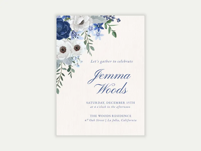 Frosted Flowers - retirement_farewell - Invitation