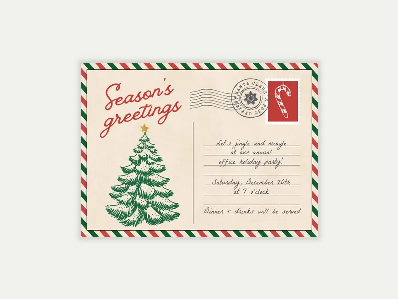 Holiday Postcard - office_holiday - Invitation