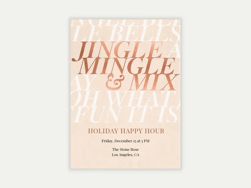 Jingle, Mingle, and Mix Invitation free template design
