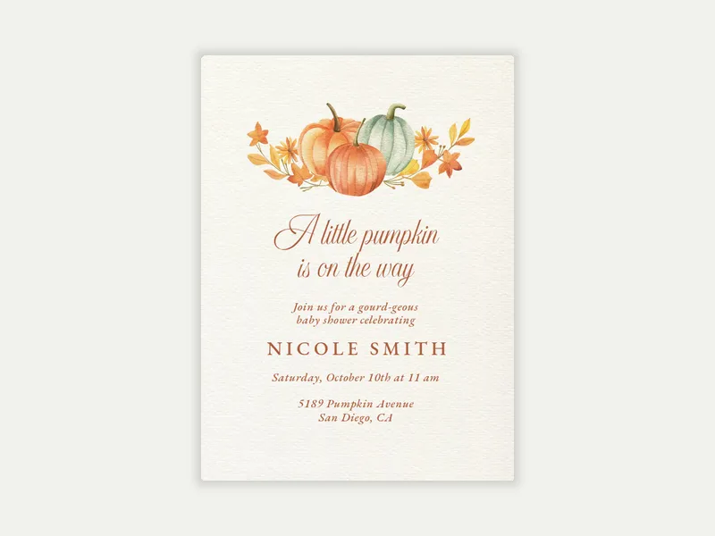 Pumpkin Spice Shower - baby_sprinkle - Invitation