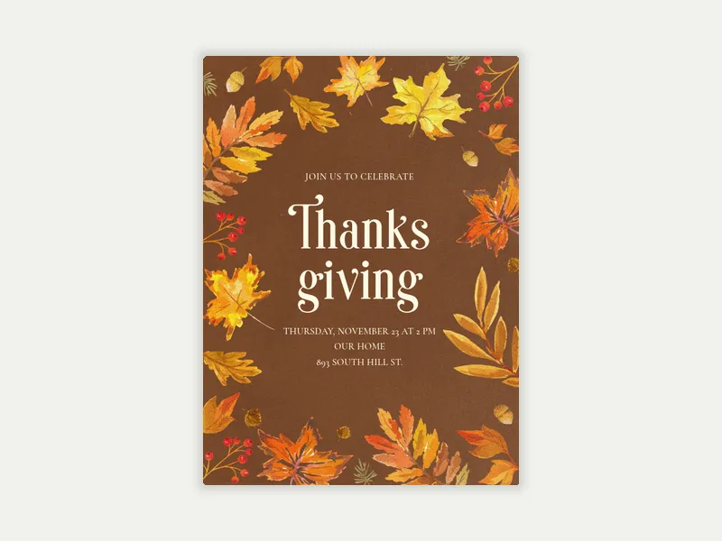 Boho Thanksgiving - thanksgiving - Invitation