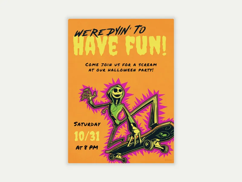 Tim Burton's The Nightmare Before Christmas: Just Chillin’ - nightmare_before_christmas - Invitation