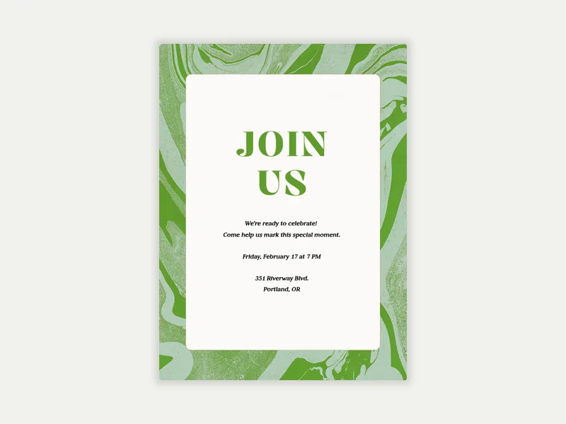 Hydro Dip Border - dinner_party - Invitation