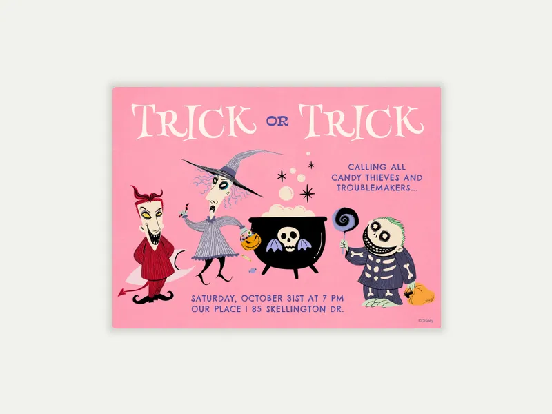 Tim Burton's The Nightmare Before Christmas: Trio of Terror - holidays - Invitation