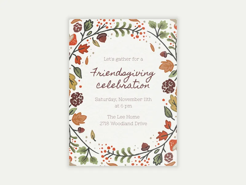 Gather Together - friendsgiving - Invitation