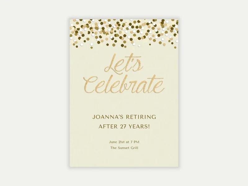 Small Confetti - retirement_farewell - Invitation