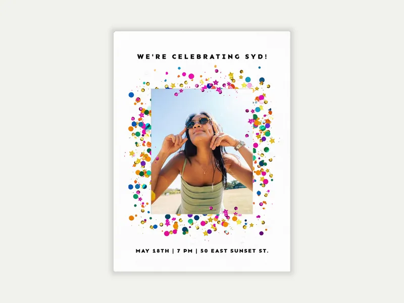 Metallic Stars (Photo) - featured - Invitation