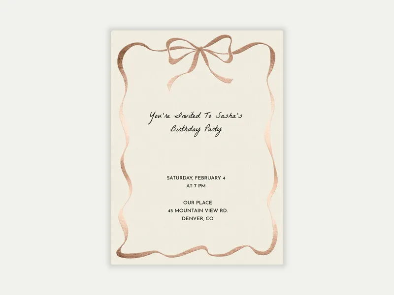 Foiled Ribbon - business_gatherings - Invitation