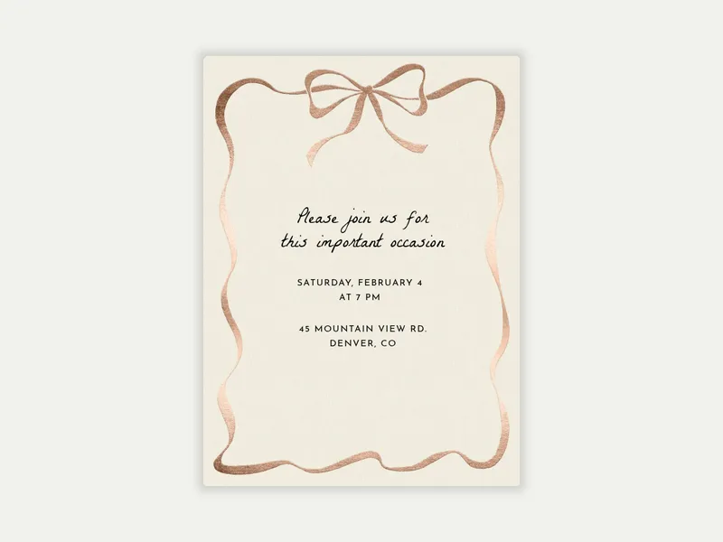Foiled Ribbon - featured - Invitation