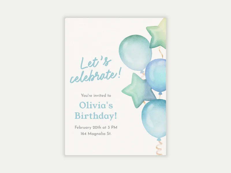 Watercolor Whimsy - 4th_birthday - Invitation