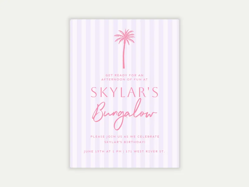 Palm Bungalow - sweet_sixteen - Invitation