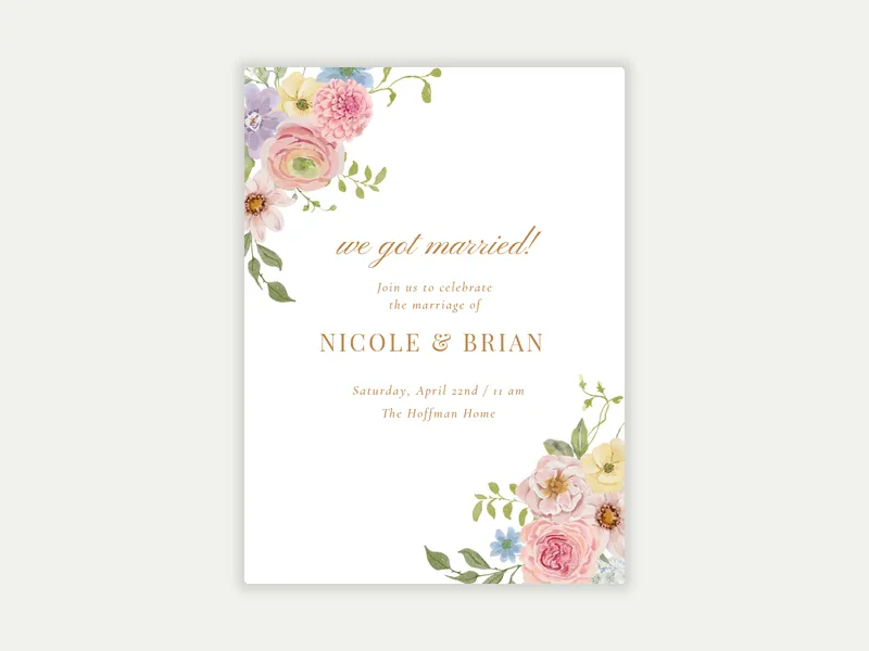 Joyful Blooms - elopement_party - Invitation