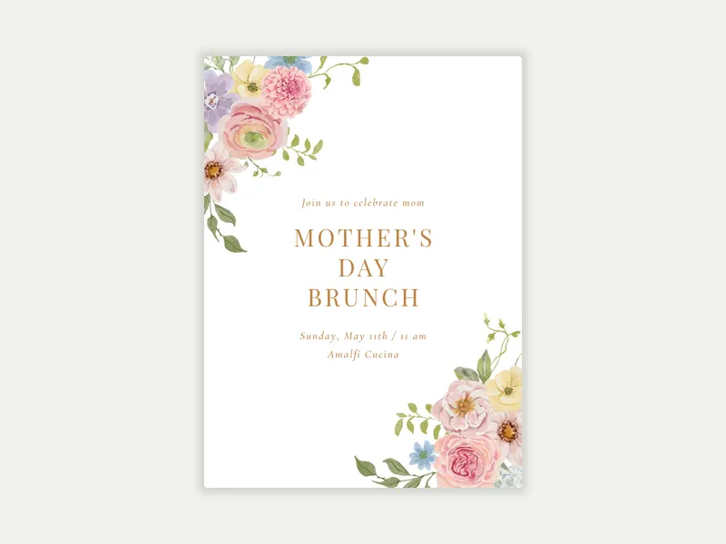 Joyful Blooms - parties - Invitation