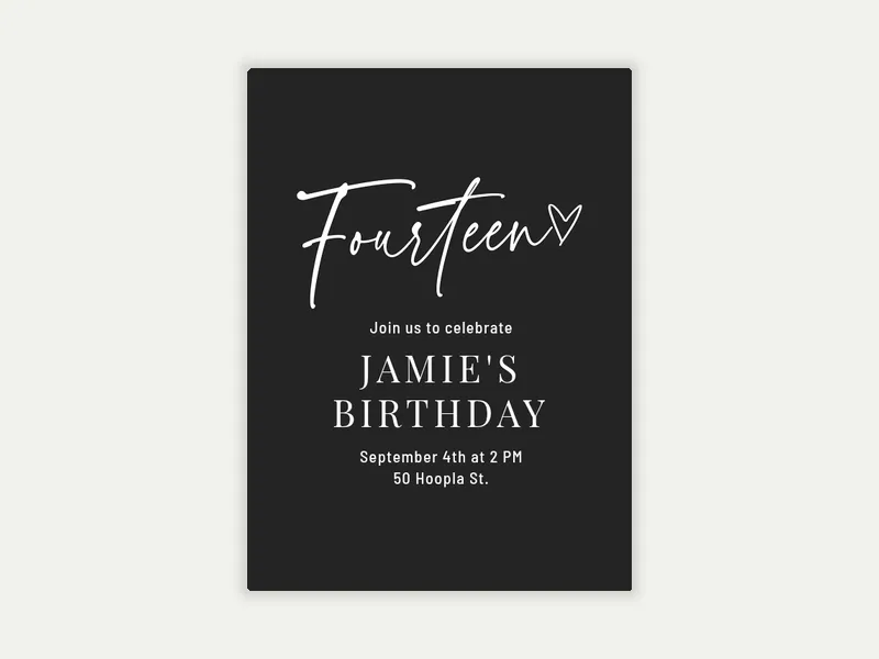 Birthday Love - 14th_birthday - Invitation