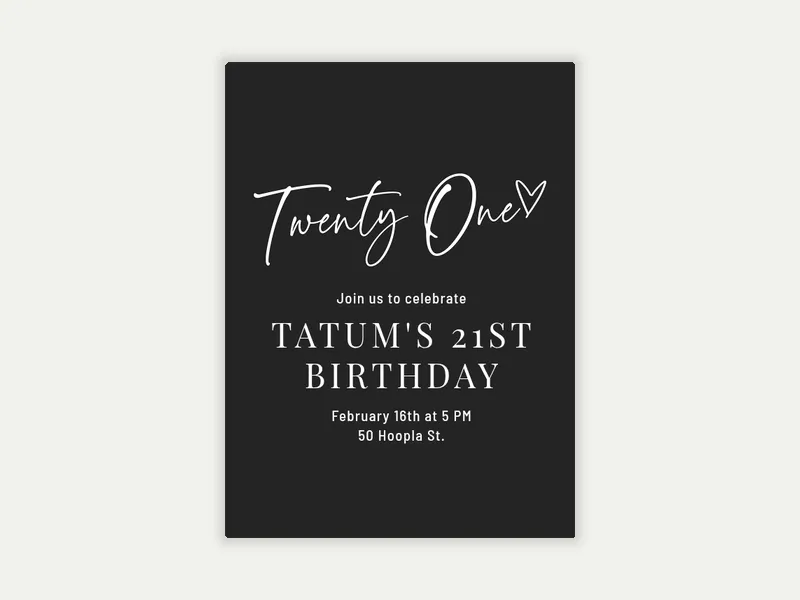 Birthday Love - 21st_birthday - Invitation