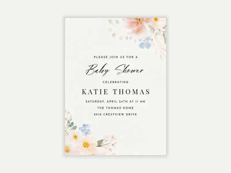 Blossom Corner - baby_shower - Invitation
