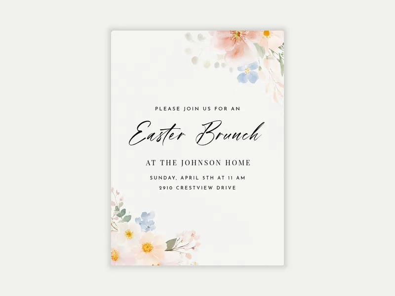 Blossom Corner - easter - Invitation
