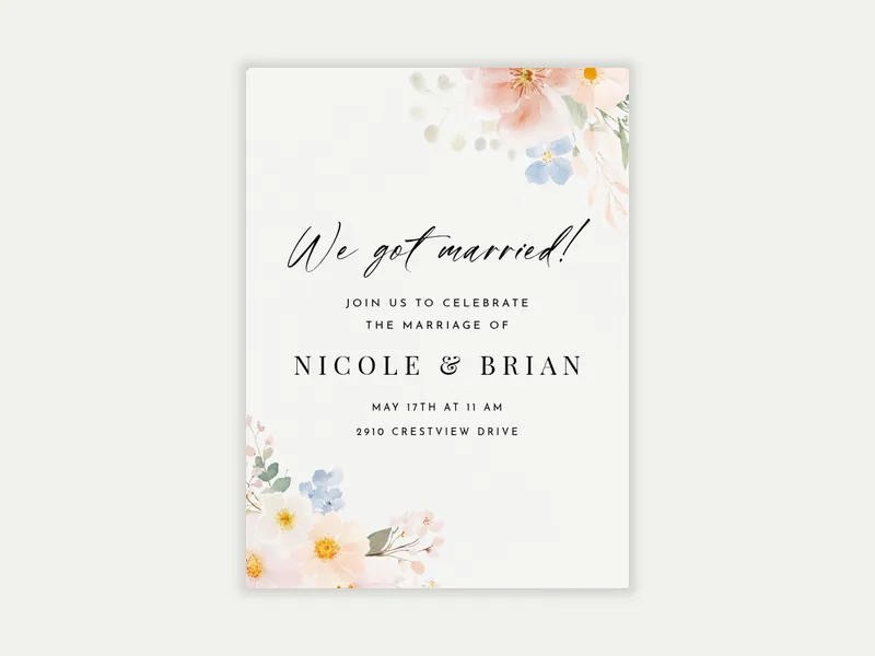 Blossom Corner - wedding - Invitation
