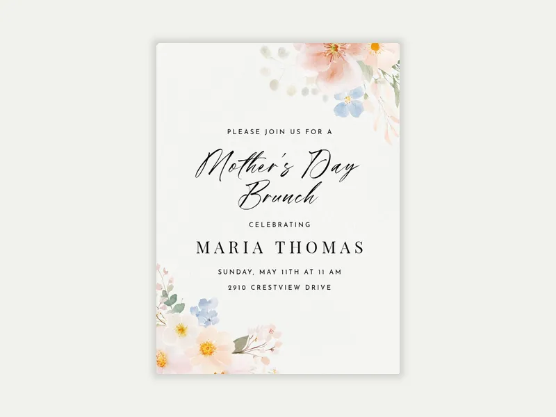 Blossom Corner - mothers_day - Invitation