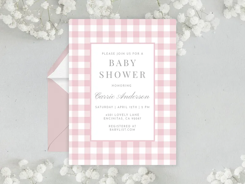 Gingham Goodness Save the Date premium template design