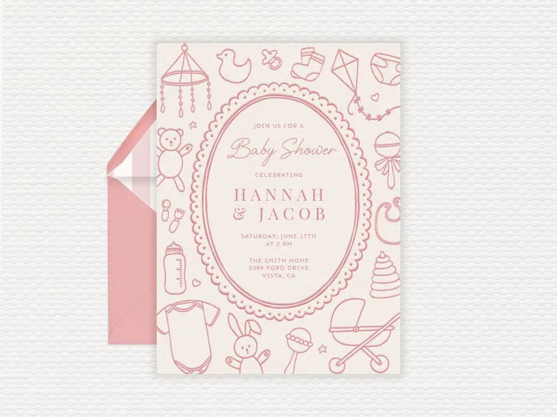 Nursery Dreams Invitation premium template design