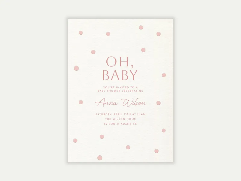 Oh Baby Polka Dot - baby_sprinkle - Invitation