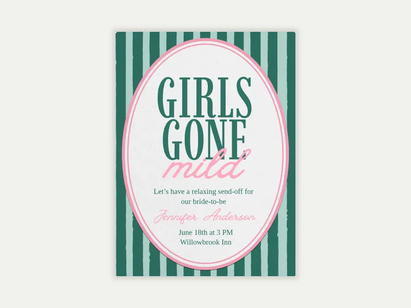 Luxe Stripes - parties - Invitation