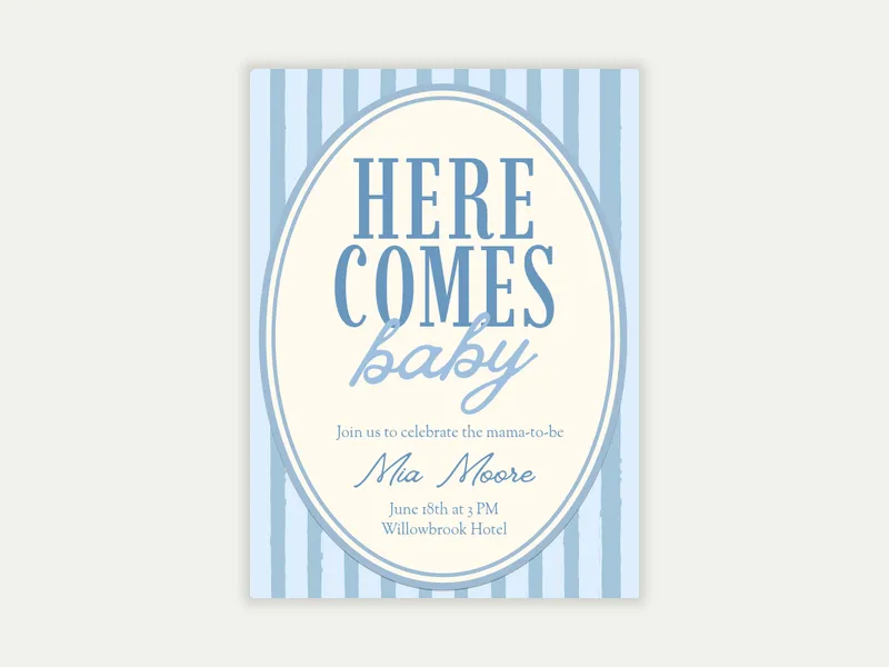 Luxe Stripes - baby_shower - Invitation