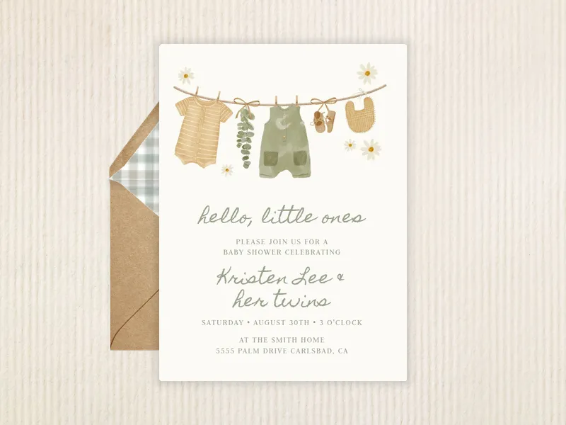 Daisies & Darling Duds - featured - Invitation