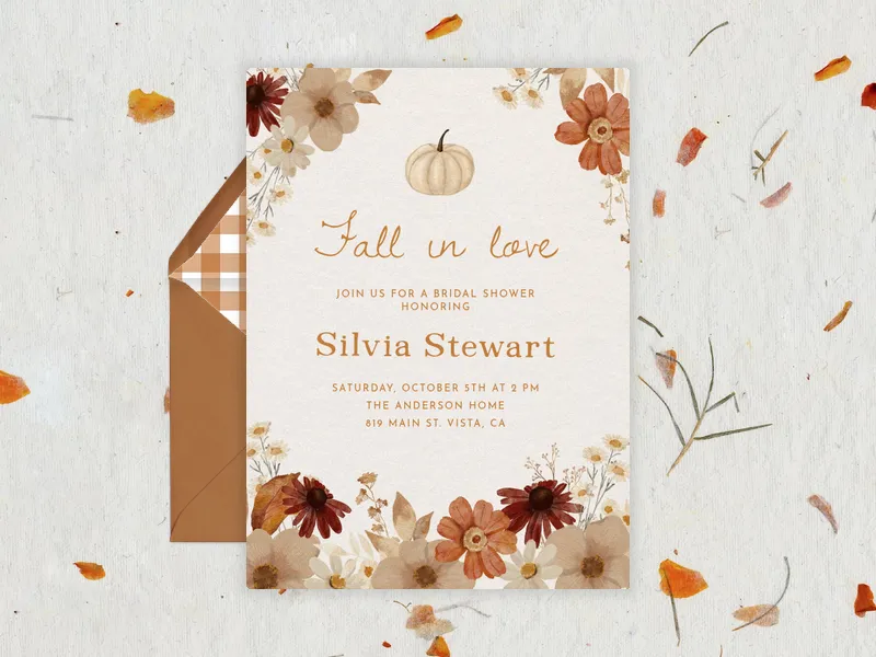 Pumpkin & Petals - bridal_shower - Invitation