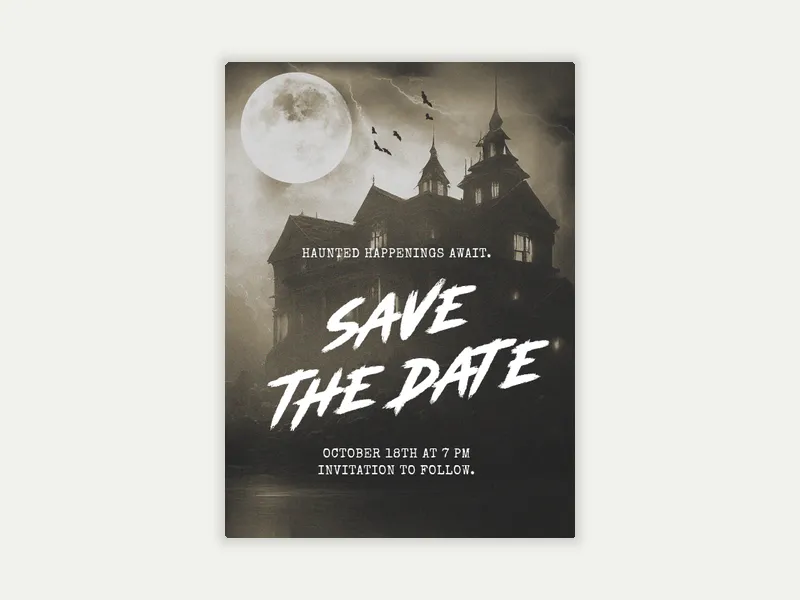 Haunted House - parties_save_the_date - Invitation