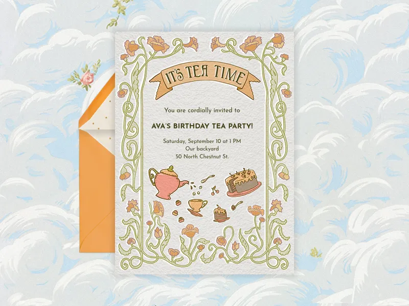 It's Tea Time - brunch_lunch - Invitation