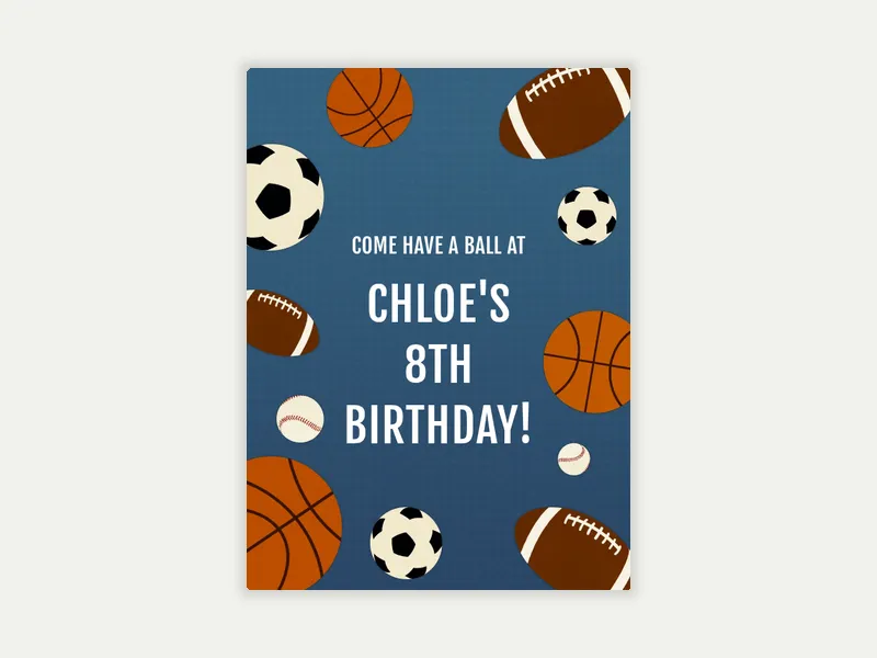 Sports Balls - birthday_forkids - Invitation