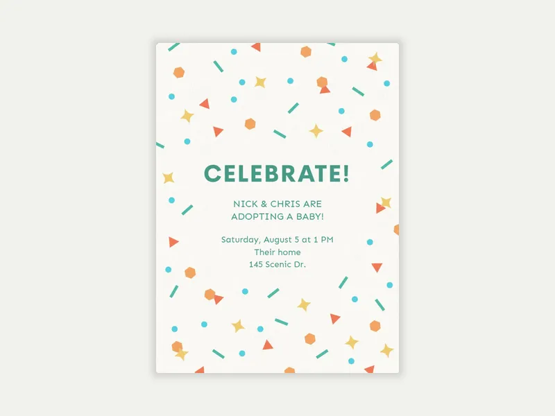 Confetti & Joy - parenthood_journey - Invitation