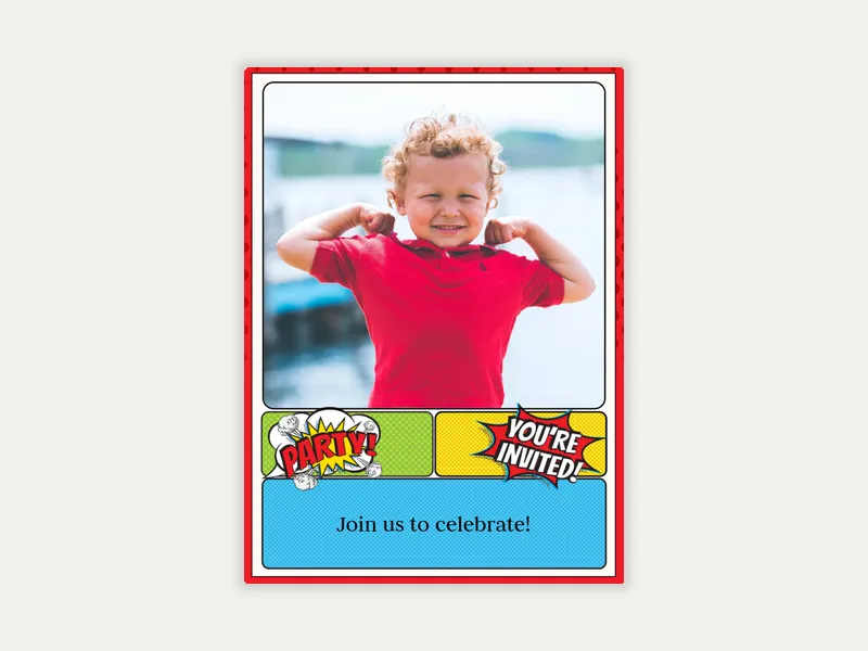 Super Boy (Photo) - birthday_forkids - Invitation