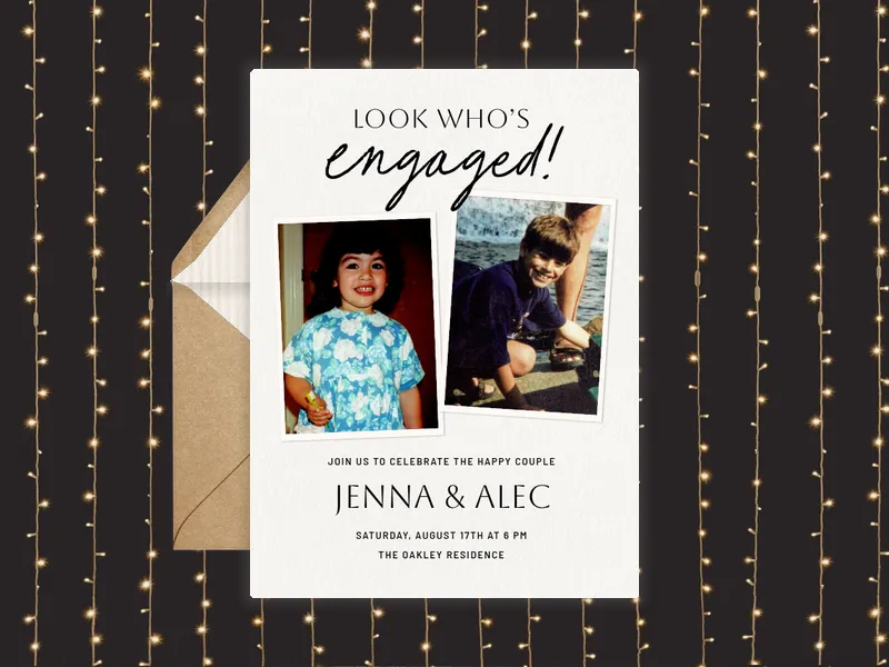 Look Who's Celebrating (Photo) - engagement - Invitation