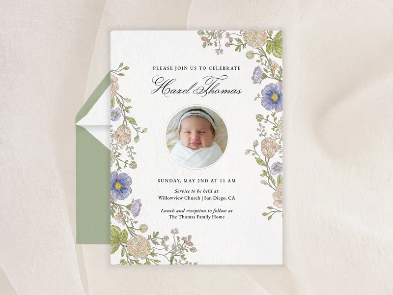 Forever Blossoms - confirmation - Invitation