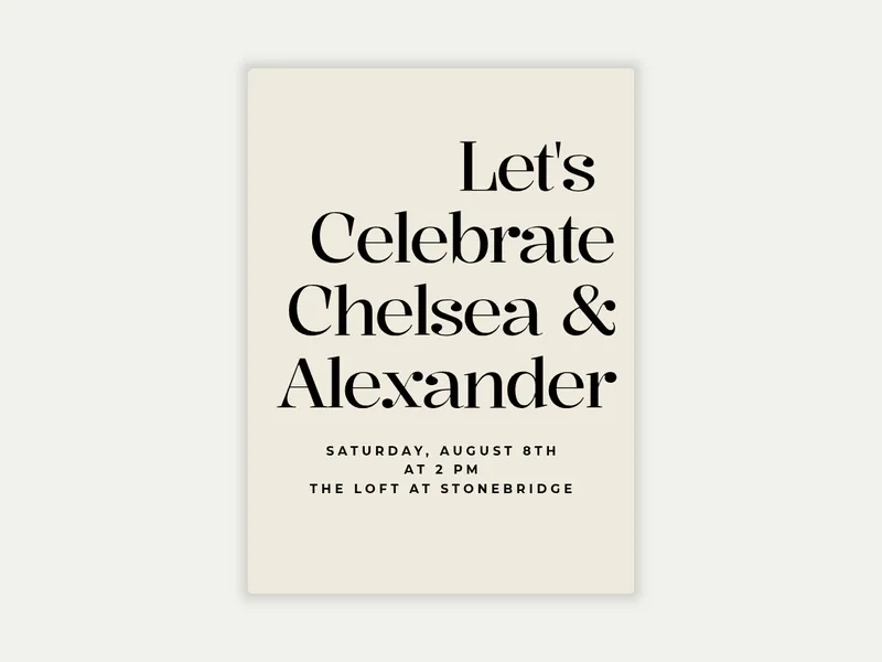 Take Up Space - anniversary - Invitation