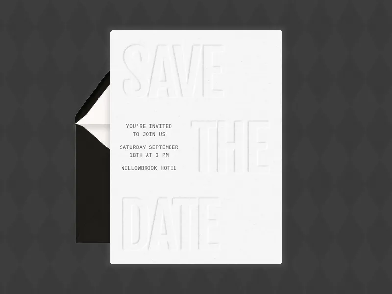 Pressed to Impress - Save the Date - featured - Invitation