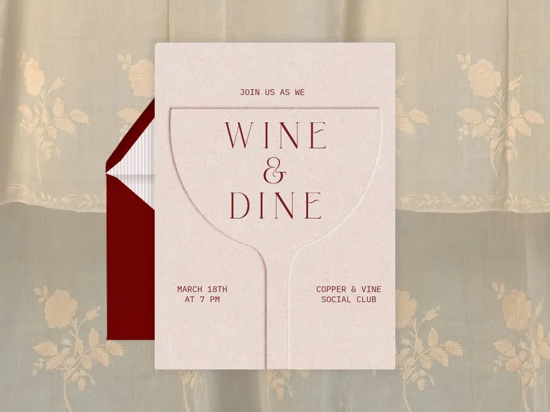 Debossed Stemware - featured - Invitation