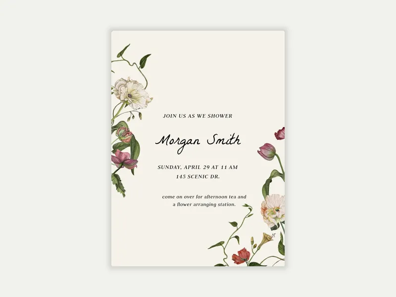 Blooms of Love - wedding - Invitation