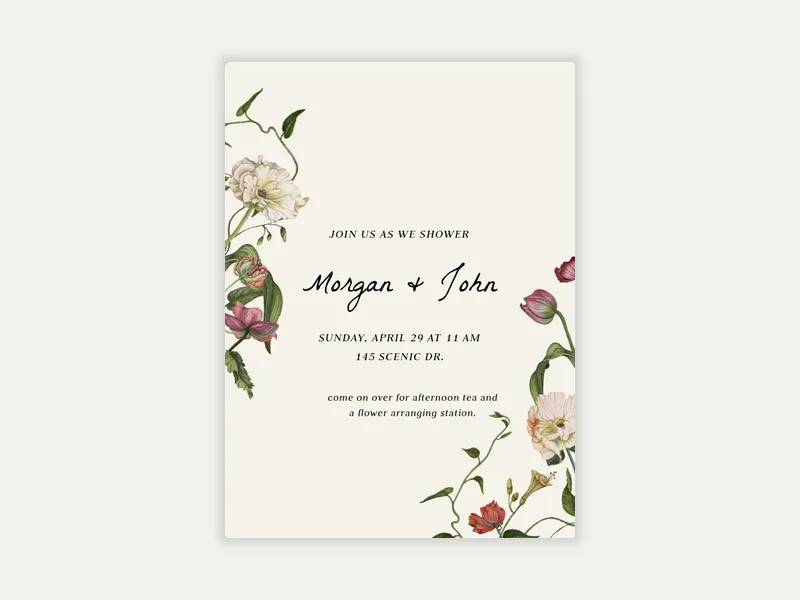 Blooms of Love - couples_shower - Invitation