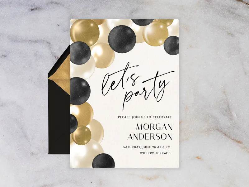 Classic Balloon Arch - featured - Invitation