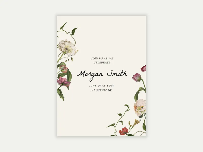 Blooms of Love - business - Invitation