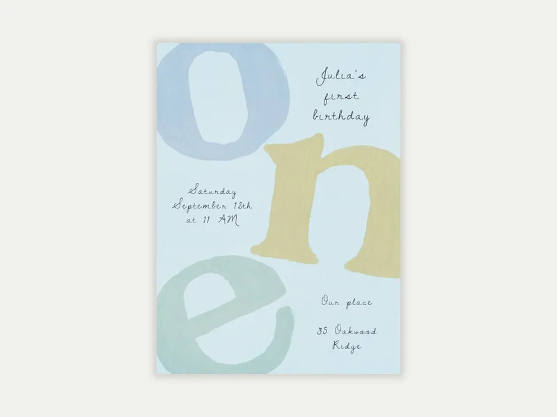 Birthday Letter Drop Invitation free template design