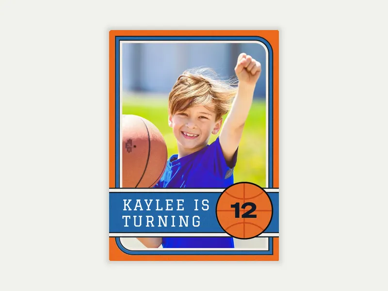 Basketball Rookie of the Year (Photo) - 13th_birthday - Invitation