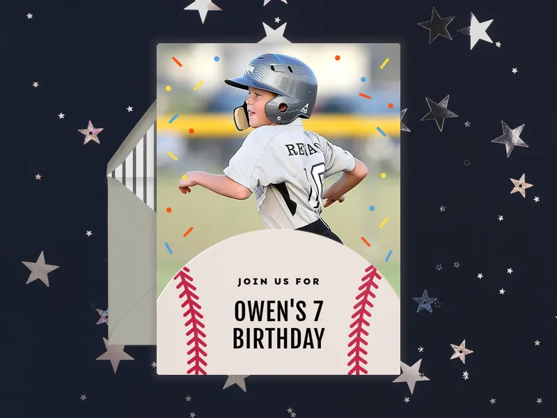 Baseball Sprinkles (Photo) - baseball - Invitation