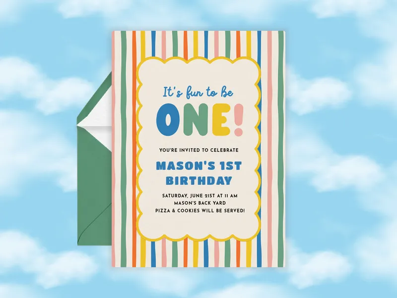 Super Stripey - kids_and_teens - Invitation