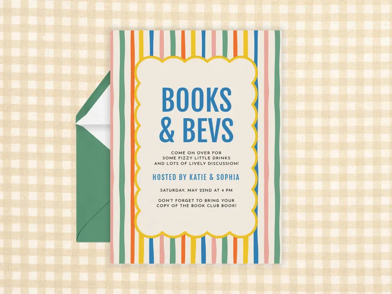 Super Stripey - book_club - Invitation